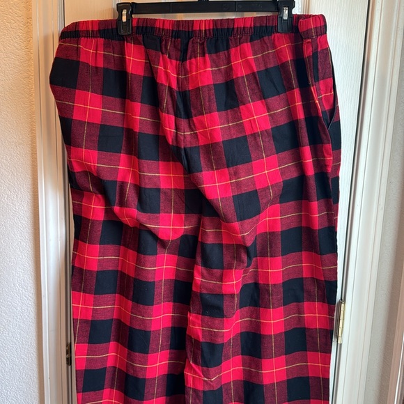 NWT LIZ CLAIBORNE WOMAN BLACK & RED PLAID FLANNEL SLEEP PANTS SZ 3X - Picture 5 of 8